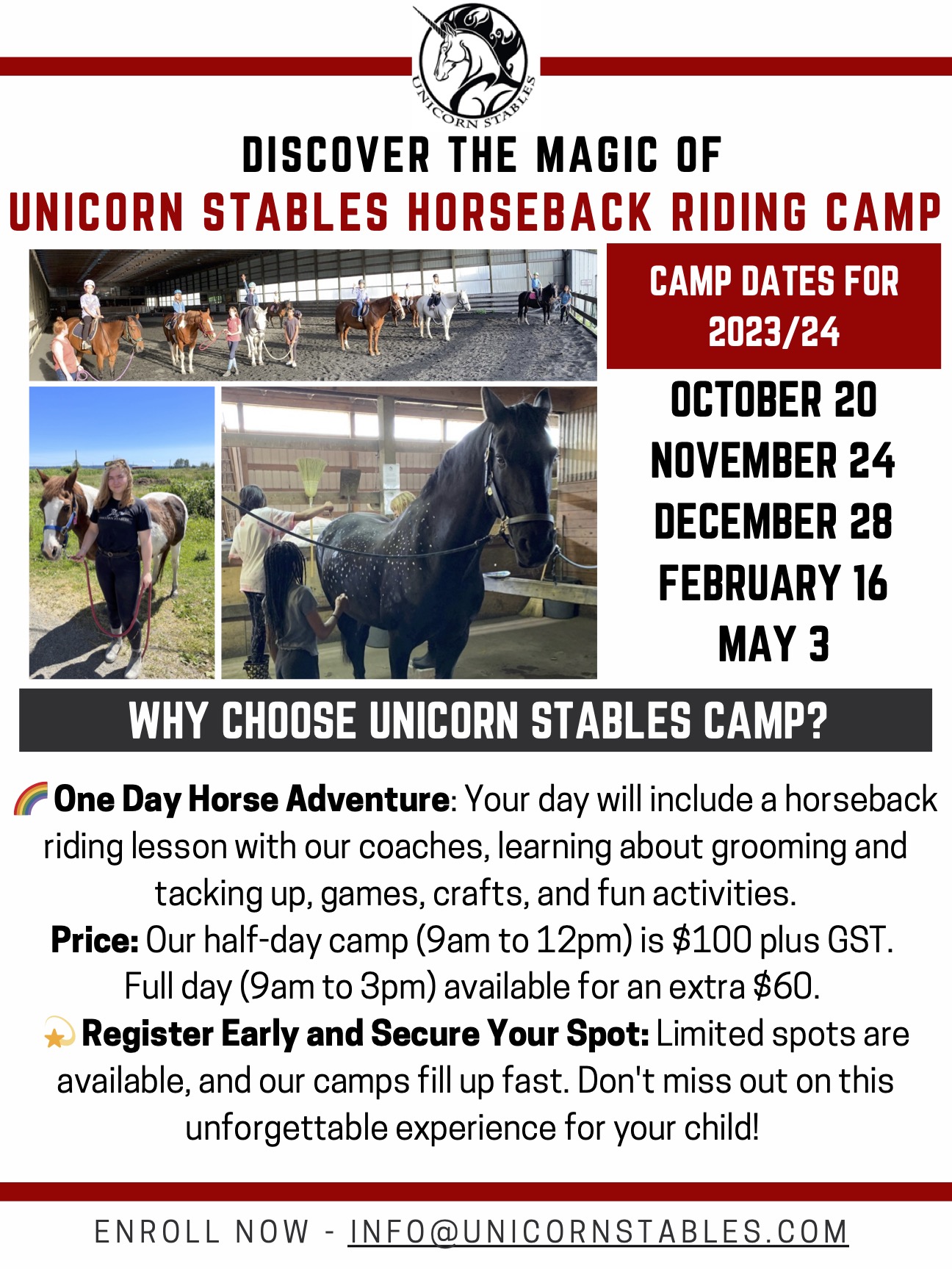 2.Unicorn Stables One Day Camps 2024 copy